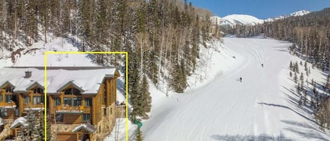 We call this 4 BR condo "First Tracks Lodge" for a reason! AAA location on the Sundance Ski Run!