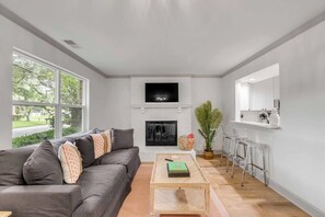 Cozy up on the couch to your favorite movie or a family game night. 