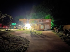 House at Night; well lite