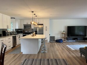 Open kitchen concept,new appliances, brand new remodel, Full view to lake