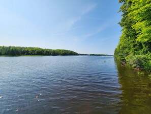 Private dock at the mouth of the 400 acre Park Falls Flowage. 