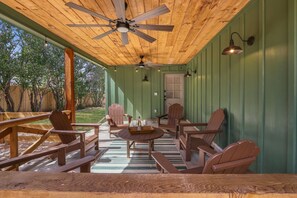 Views of the covered patio! The perfect place to gather and relax. 