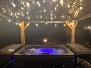 Enjoy the hot tub at night!