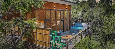 The front of the casita with private deck.