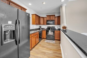 Indoors, Refrigerator, Kitchen, Floor, Microwave