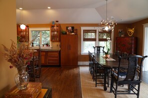 Dining table for 8 with custom lighting