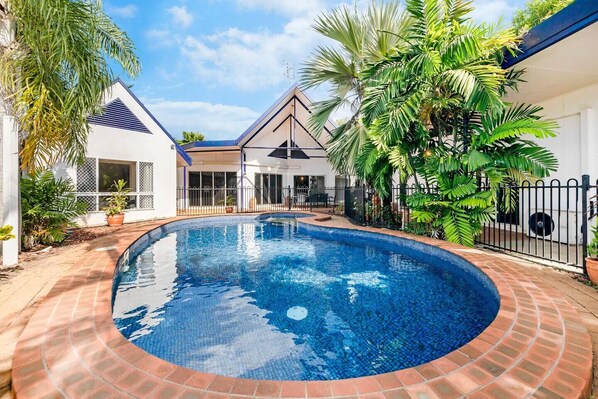 Cool off in the resort-style swimming pool, with plenty of space to soak up the sun.
