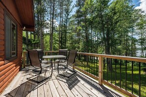 Back deck overlooks East Lake