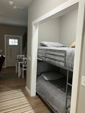 Unit Lily Pad: King Bed & twin over twin bunk bed with full bathroom