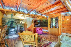 Living Room | Wood-Burning Stove | Smart TV