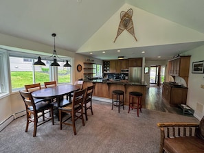 High-quality furnishings, stainless steel appliances, and granite countertops
