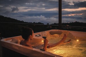 Nothing like having a glass of wine in the hot tub after a long day exploring. (1)
