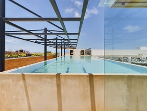 Serene terrace pool, perfect for relaxing under the open sky.