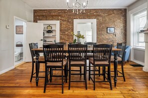 Gather and enjoy your delicious food in our elegant  dining table for 6-8.