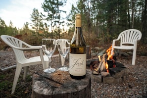 Enjoy a fire with your favorite beverage.