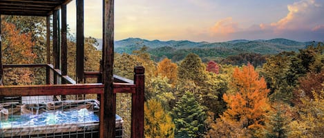 Welcome to your dream Smoky mountain escape! Enjoy luxe amenities, spacious decks and incredible hot tub views from a private and peaceful log cabin.