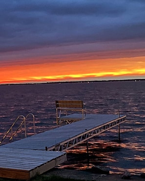 A sunset from the back yard on Lake Poygan
