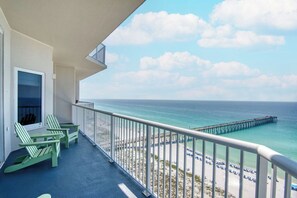 View of the Navarre Beach pier from our 15th floor balcony. 