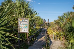 Just a few steps to the East of the home is a St.Augustine beach access! 