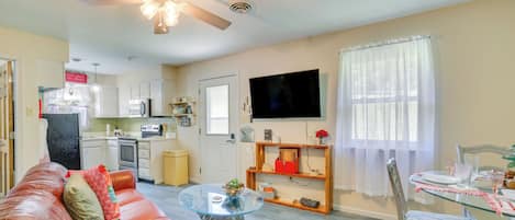 Marthasville Vacation Rental | 2BR | 1BA | 754 Sq Ft | Access Only By Stairs