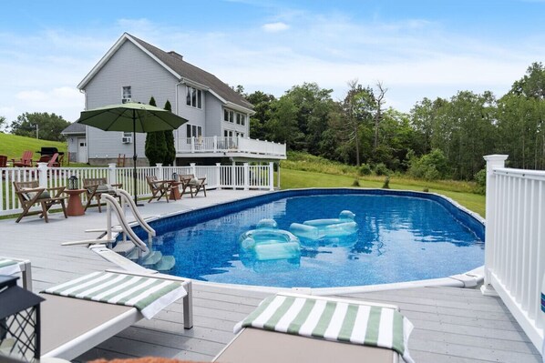 Dive into fun and relaxation with your own private pool, perfect for summer days