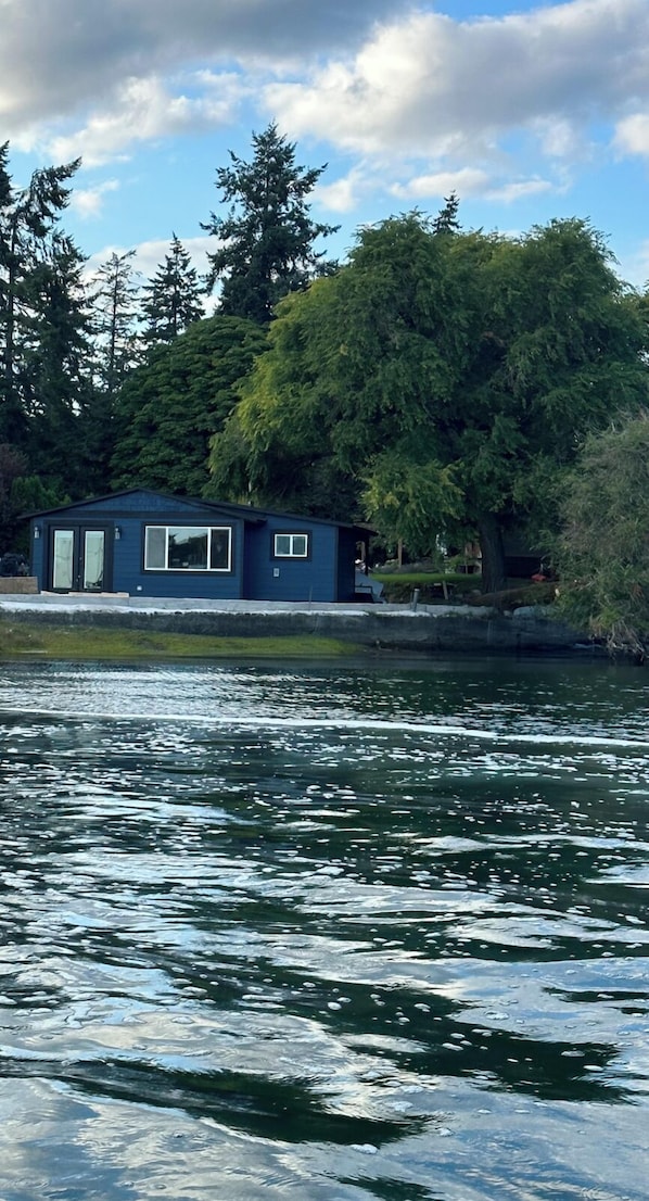 Front of house and high tide 