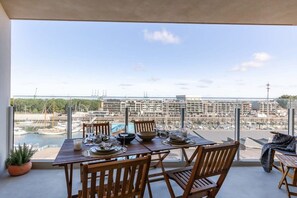 Terrace with magnificent view of the port of Zeebrugge