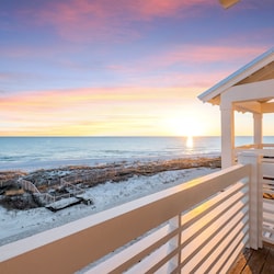 Balcony overlooking the beach