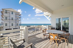 Balcony overlooking the beach