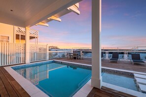 Enjoy sunny days in the inviting pool area