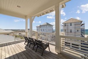 Balcony overlooking the beach