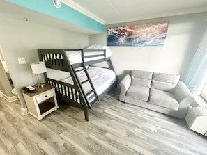 Full size on bottom and twin size on top Bunk Bed