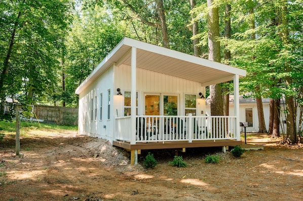 Enjoy serene nature views from your private porch in Traverse City!