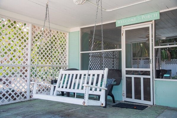 After All there is nothing better to sit in the shade on a porch swing and enjoy the Gulf Breezes