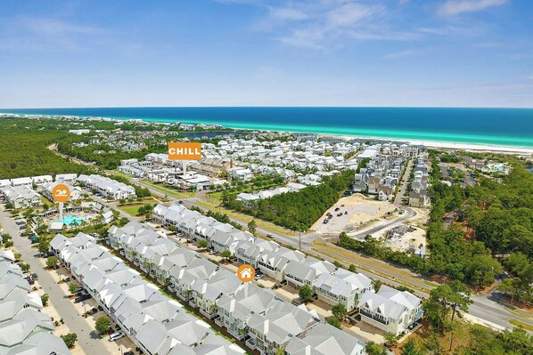 Short walk to the pool and beach