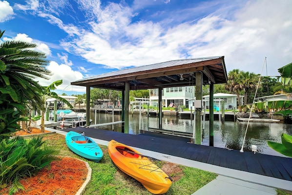 The water is great! Take a kayak out for a spin!