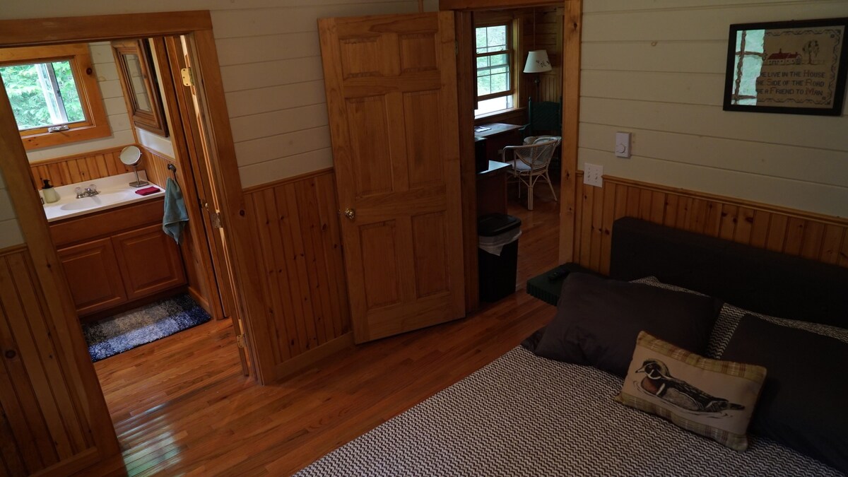 Beautiful waterfront cabin; breathtaking views of Whiteface Mountain