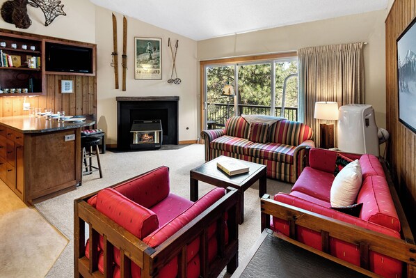 Cozy Living Room with Fireplace