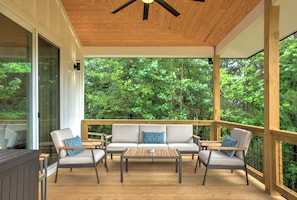 Breathe Fresh Mountain Air Under the Covered Deck