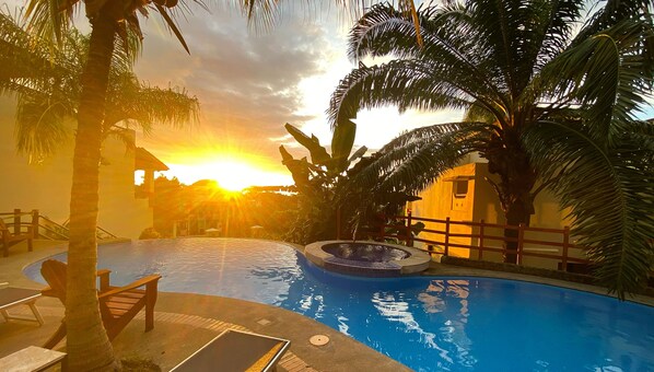 One of 6 pools - the one in front of the unit.