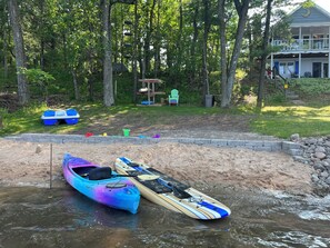 Kayaks, paddle boat and paddle boards included with your stay!