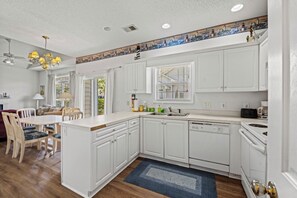 A fully stocked kitchen makes meal preparation a breeze.