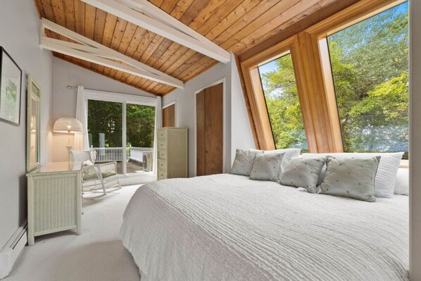 Relax and Recharge is the upstairs bedroom outfitted with a Queen bed and plenty of space to unpack!