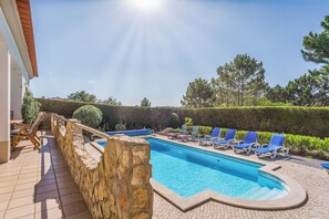 Swimming pool view from the kitchen