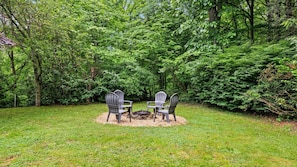 View of private firepit area