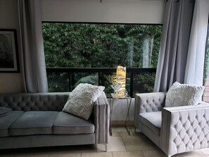 The living room area.