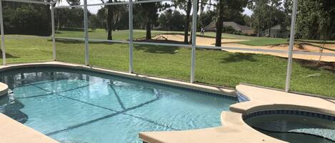 Screened-In Pool & Spa w/ Golf Course View