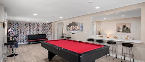 Arcade Room with Pool Table!