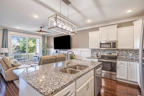 Large Kitchen Island with Seating for 4.