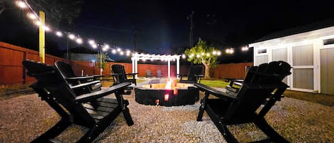 Outdoor Firepit at Night